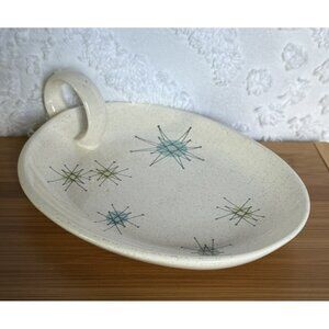 FRANCISCAN OPEN JAM JELLY NAPPY DISH VINTAGE 1950s ATOMIC STARBURST EUC